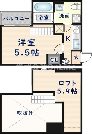 ラミアカーサ衣摺の物件間取画像